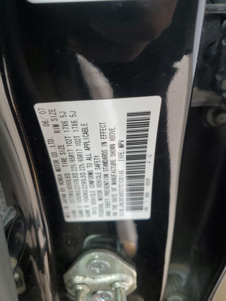 2007 Honda Cr-V Ex VIN: JHLRE48527C108146 Lot: 92243505