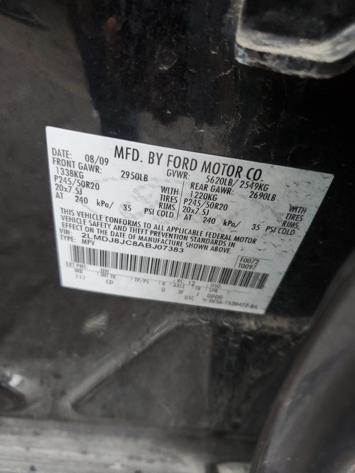 2010 Lincoln Mkx VIN: 2LMDJ8JC8ABJ07383 Lot: 93344715