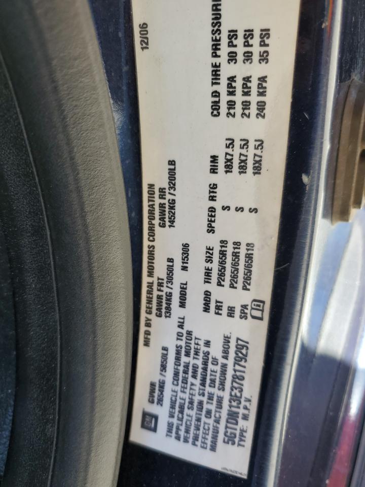 2007 Hummer H3 VIN: 5GTDN13E378179297 Lot: 82555665