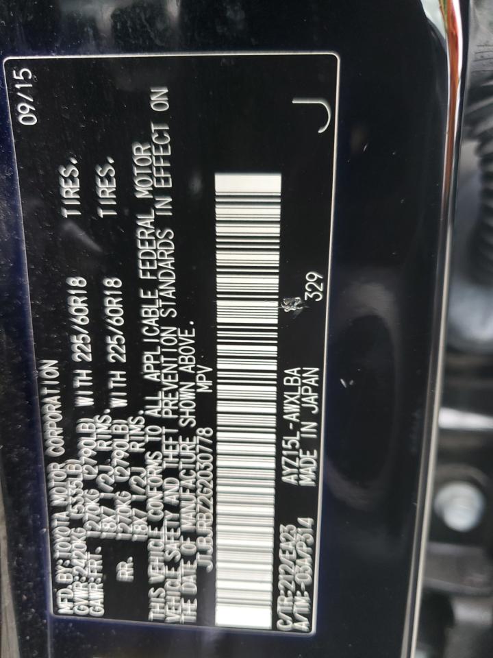 2016 Lexus Nx 300H VIN: JTJBJRBZ2G2030778 Lot: 92482575