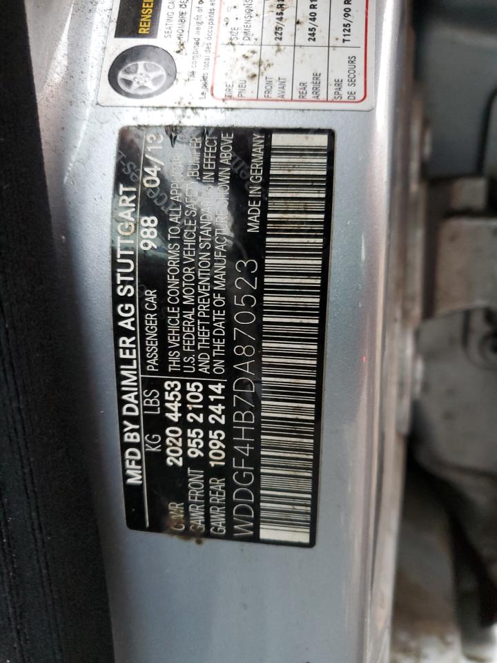 2013 Mercedes-Benz C 250 VIN: WDDGF4HB7DA870523 Lot: 85430885