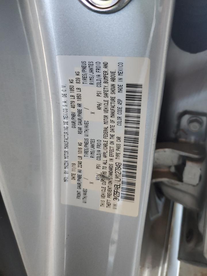 2020 Mazda 3 VIN: 3MZBPABL4LM127849 Lot: 92809595