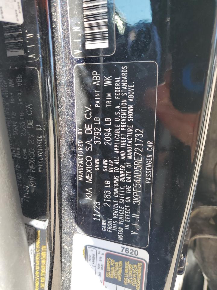 2024 Kia Forte Gt Line VIN: 3KPF54AD5RE721732 Lot: 91880475