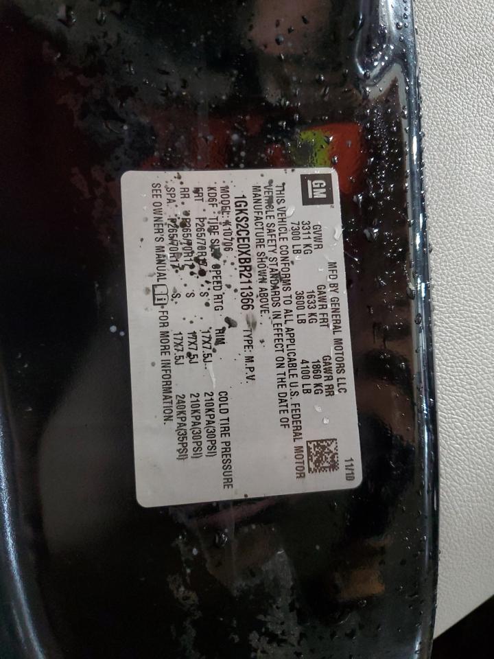 2011 GMC Yukon Slt VIN: 1GKS2CE0XBR211366 Lot: 93089795