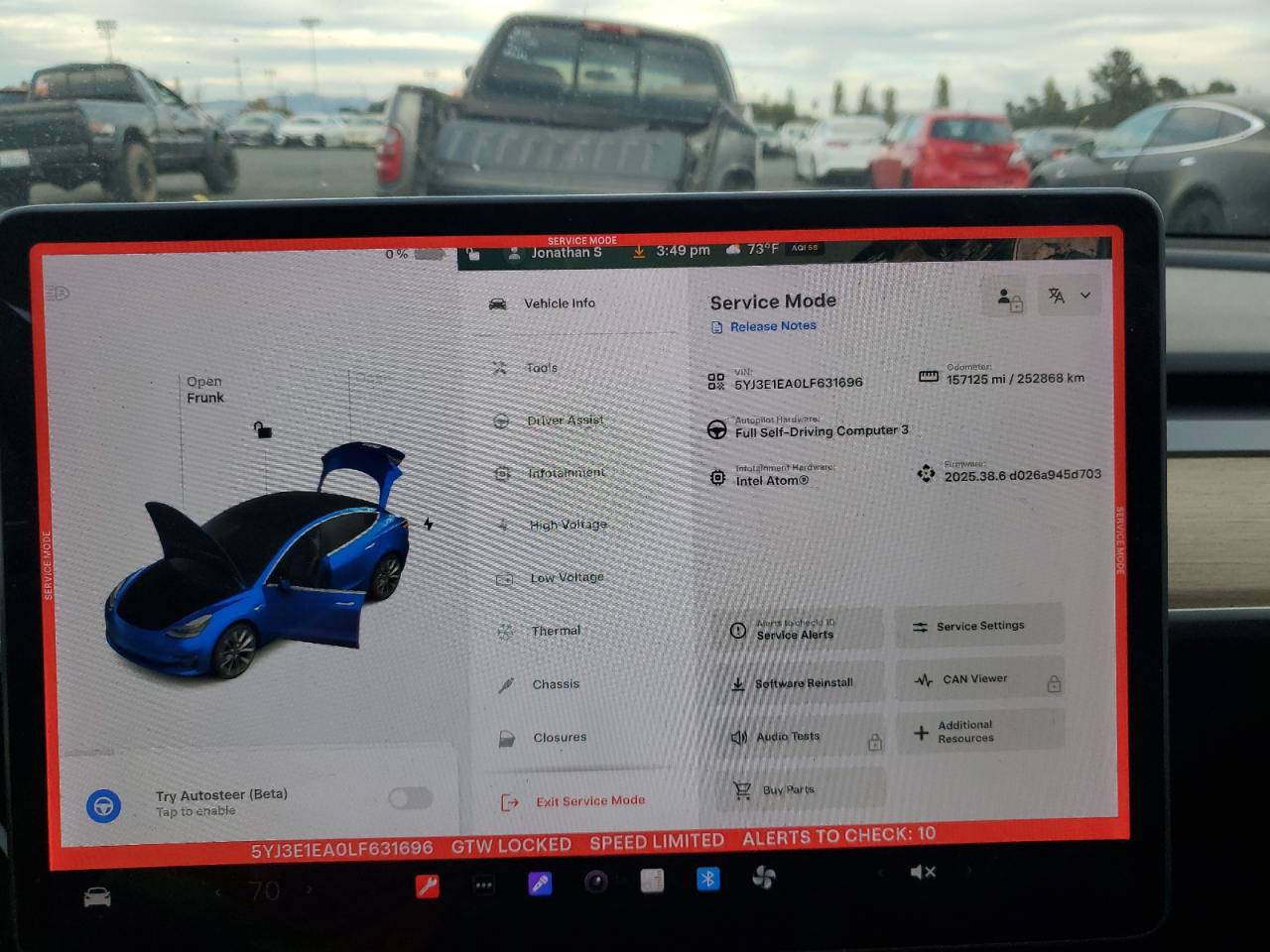 2020 Tesla Model 3 VIN: 5YJ3E1EA0LF631696 Lot: 92506555