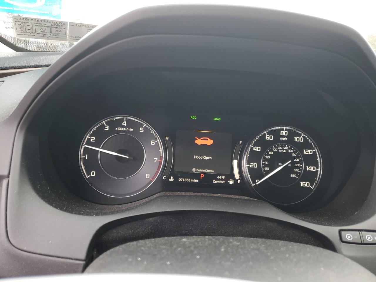 2019 Acura Rdx Advance VIN: 5J8TC2H72KL016432 Lot: 93564685