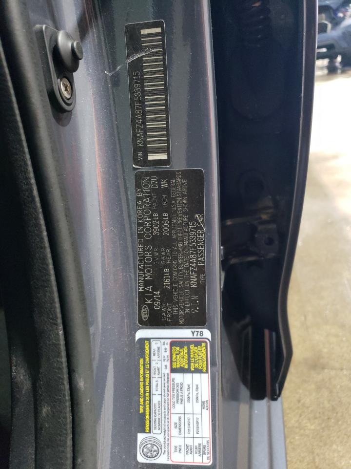 2015 Kia Forte Ex VIN: KNAFZ4A87F5339715 Lot: 92908275