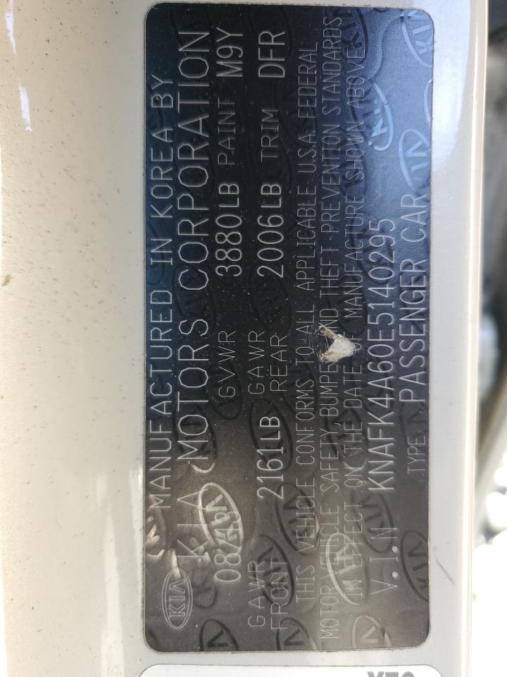 2014 Kia Forte Lx VIN: KNAFK4A60E5140295 Lot: 92832515