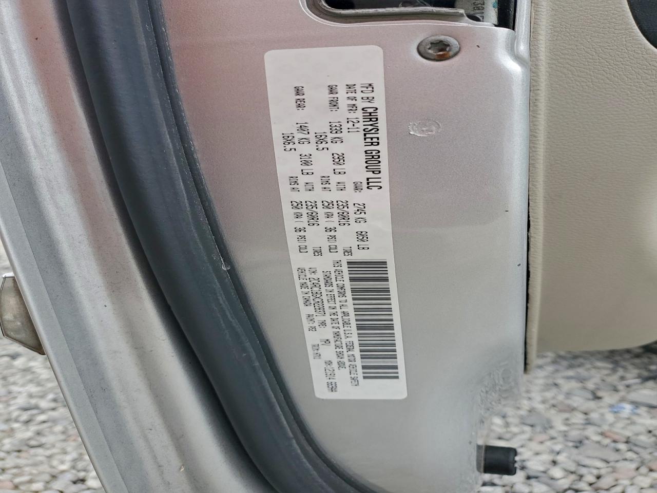 2012 Chrysler Town & Country Touring VIN: 2C4RC1BGXCR228371 Lot: 92390115