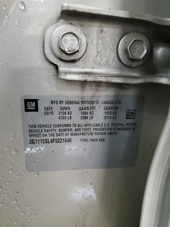 2015 Chevrolet Impala Lt VIN: 2G1115SL4F9221646 Lot: 90807715