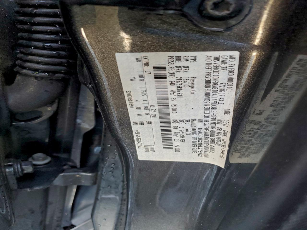 2017 Ford Focus Se VIN: 1FADP3K21HL278922 Lot: 94471225