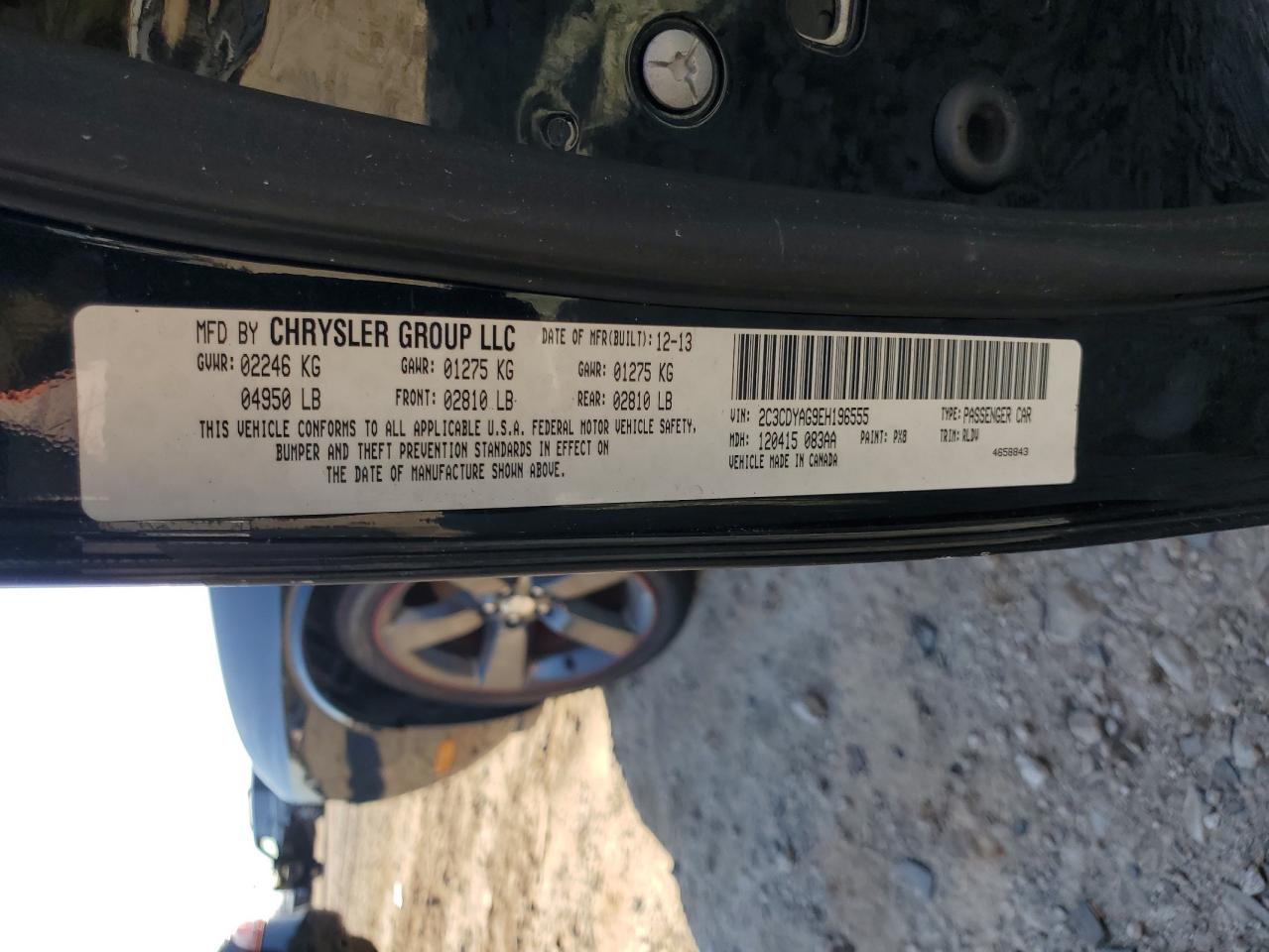 2014 Dodge Challenger Sxt VIN: 2C3CDYAG9EH196555 Lot: 90885855