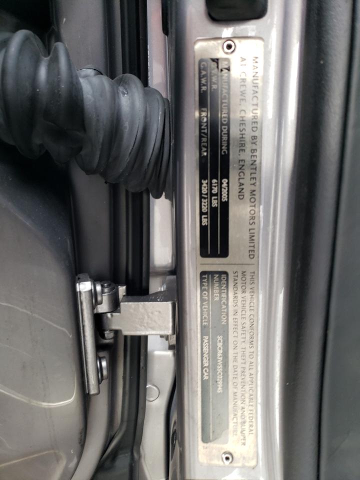 2005 Bentley Continental Gt VIN: SCBCR63W55C029945 Lot: 92230105