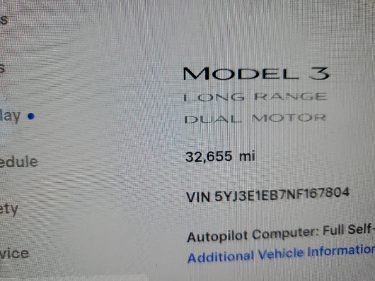 2022 Tesla Model 3 VIN: 5YJ3E1EB7NF167804 Lot: 93029165
