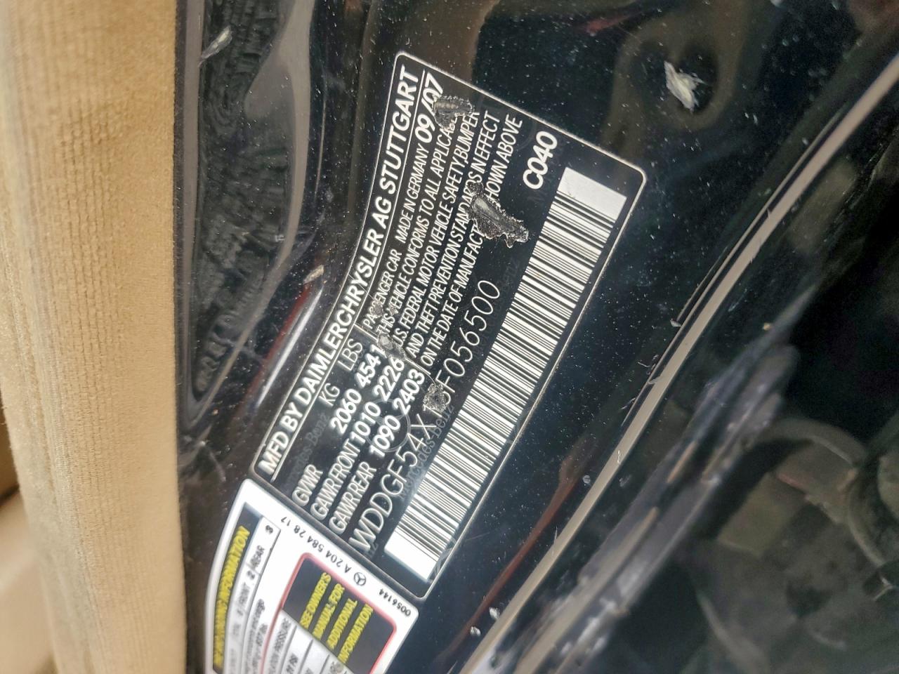 2008 Mercedes-Benz C 300 VIN: WDDGF54X18F056500 Lot: 94445335