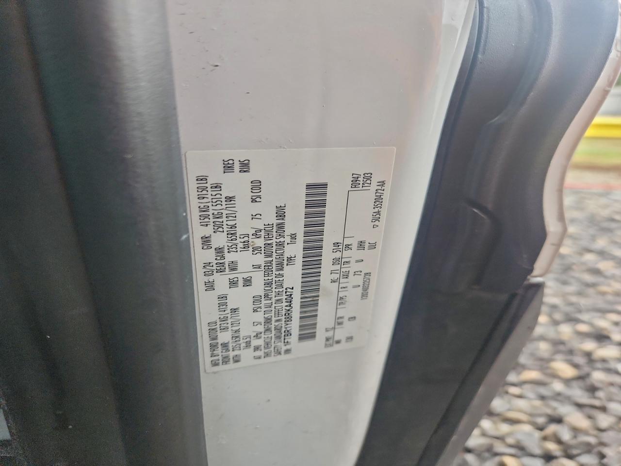 2024 Ford Transit T-250 VIN: 1FTBR1Y88RKA40472 Lot: 93024025