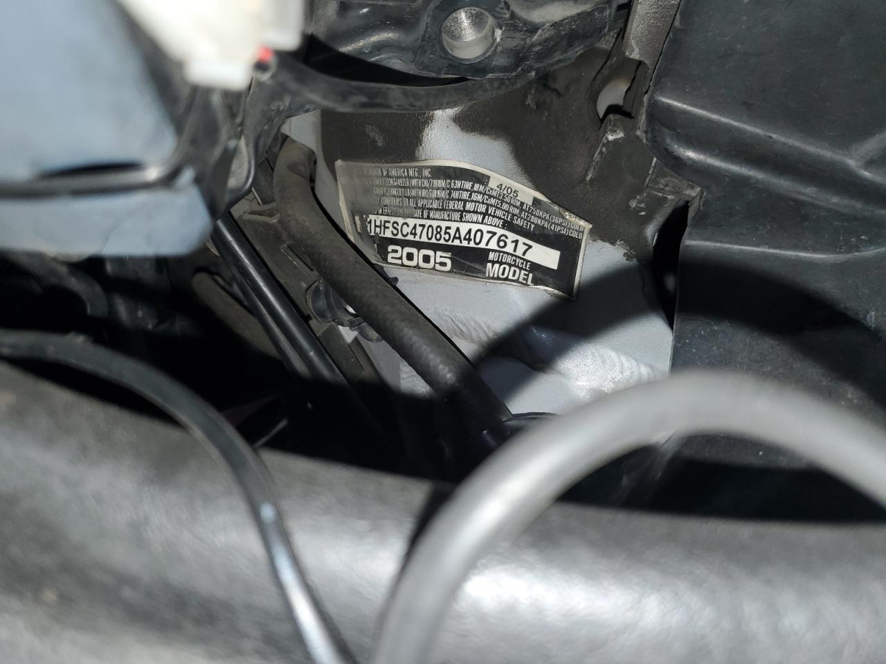 2005 Honda Gl1800 VIN: 1HFSC47085A407617 Lot: 91605965