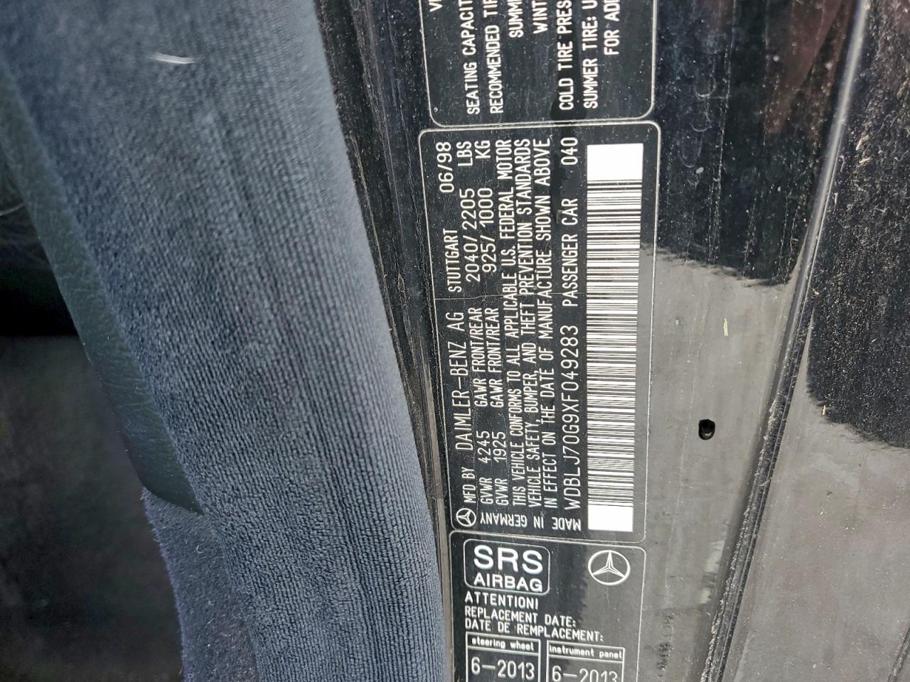 1999 Mercedes-Benz Clk 430 VIN: WDBLJ70G9XF049283 Lot: 93342995