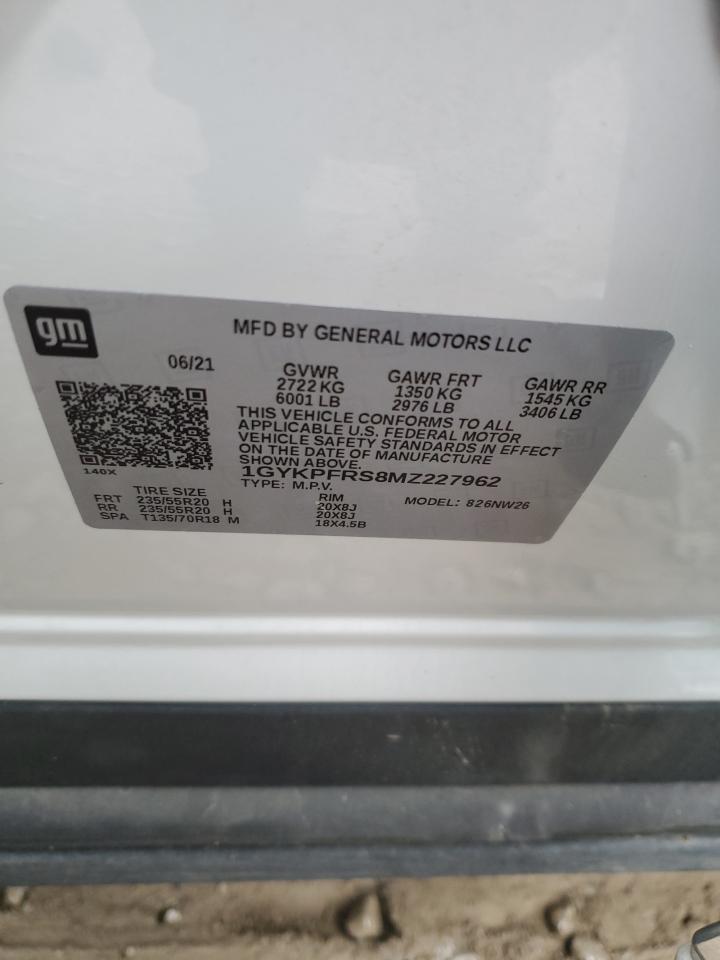 2021 Cadillac Xt6 Platinum Premium Luxury VIN: 1GYKPFRS8MZ227962 Lot: 90816205