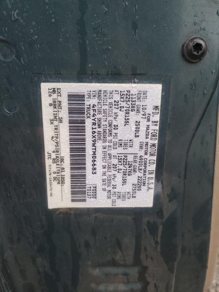 1998 Mazda B4000 Cab Plus VIN: 4F4YR16X9WTM06683 Lot: 92075135