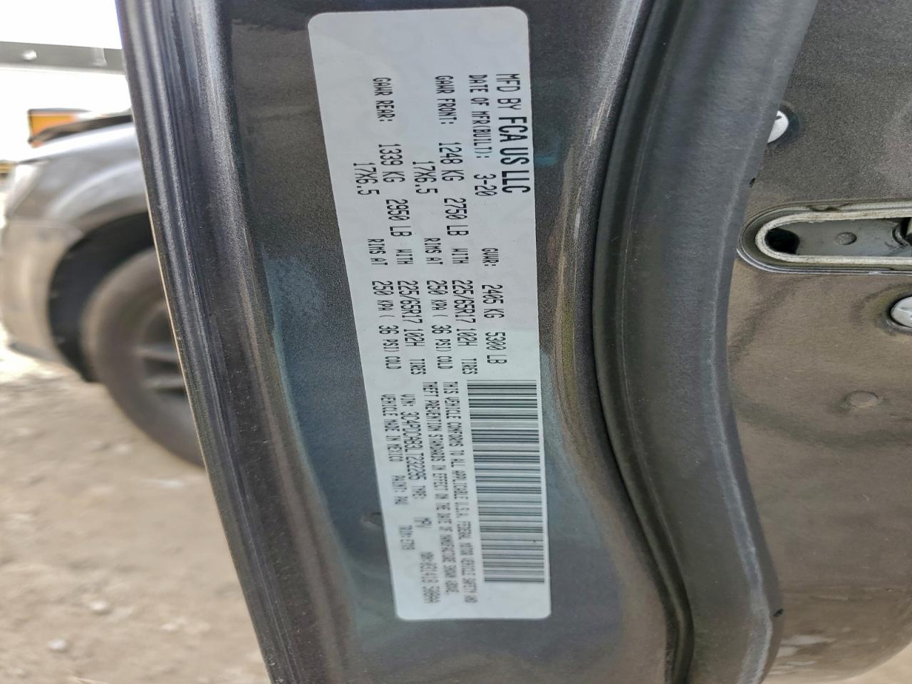 2020 Dodge Journey Se VIN: 3C4PDCAB3LT232295 Lot: 94043795