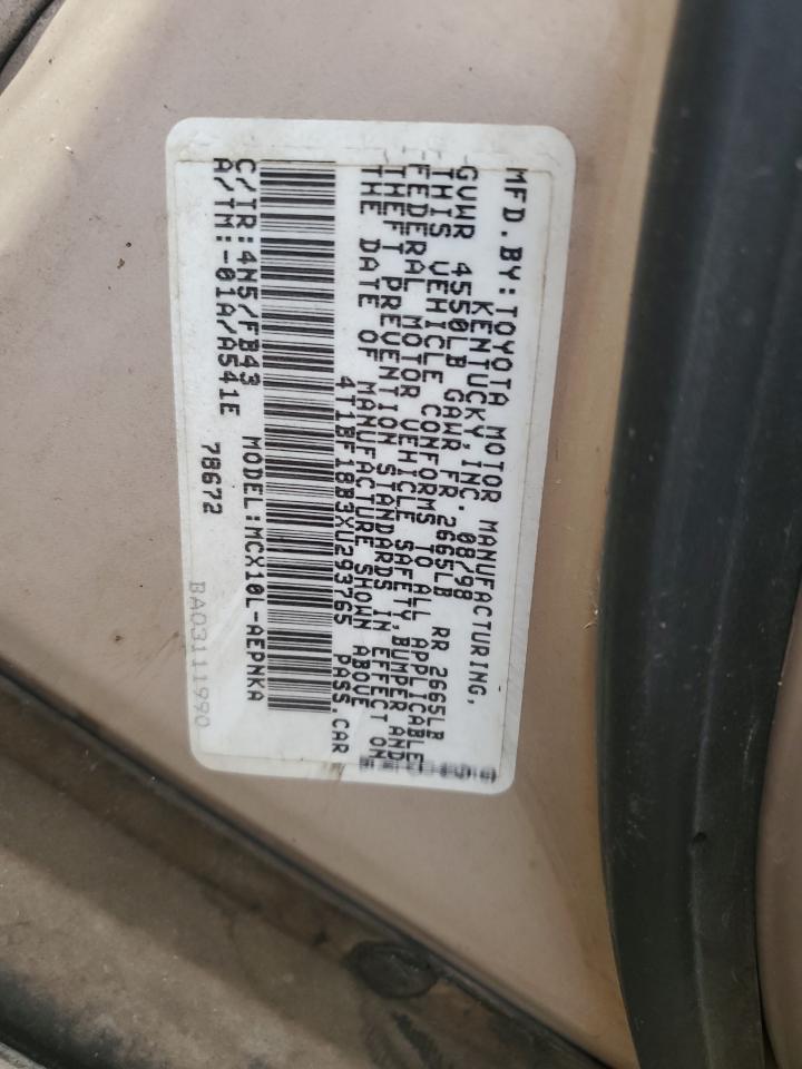 1999 Toyota Avalon Xl VIN: 4T1BF18B3XU293765 Lot: 91603035