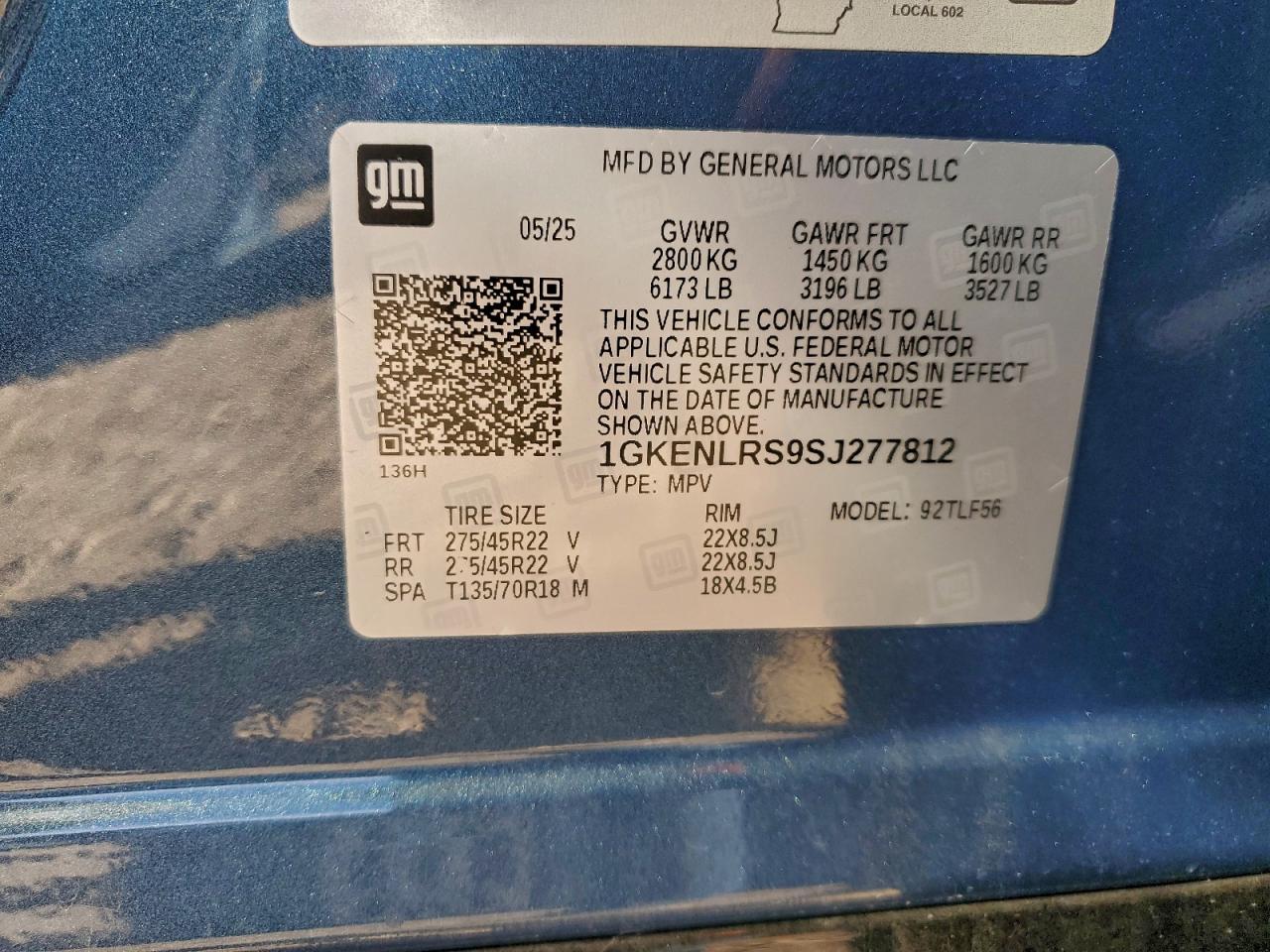 2025 GMC Acadia Denali VIN: 1GKENLRS9SJ277812 Lot: 93907785