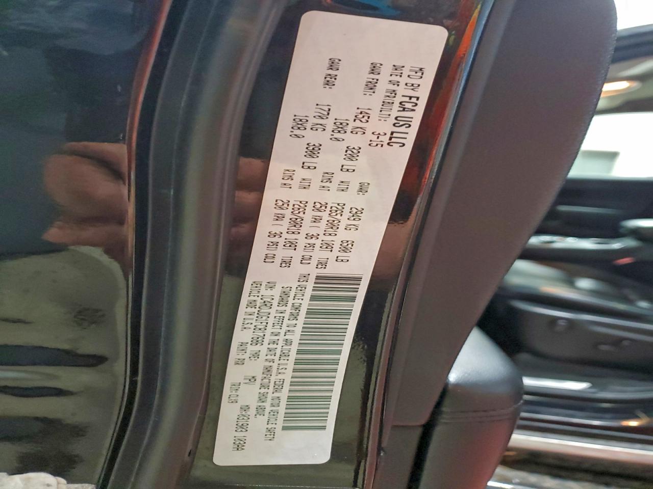 2015 Dodge Durango Limited VIN: 1C4RDJDG1FC817686 Lot: 94095015