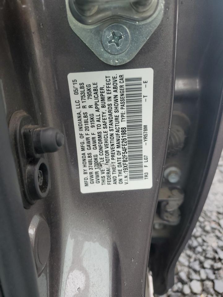 2015 Honda Civic Lx VIN: 19XFB2F54FE261988 Lot: 90937495