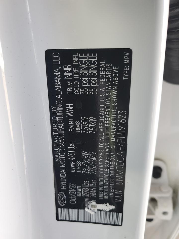 2023 Hyundai Tucson Limited VIN: 5NMJECAE7PH191623 Lot: 93229655