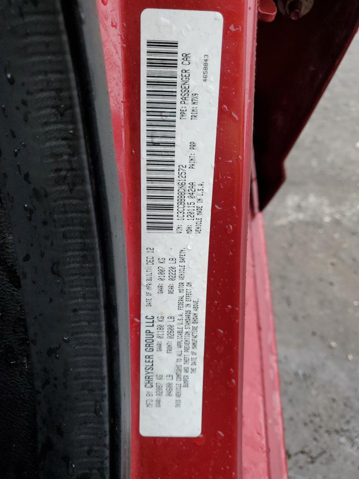 2013 Chrysler 200 Touring VIN: 1C3CCBBB8DN612572 Lot: 93731785