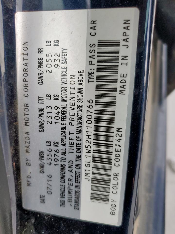 2017 Mazda 6 Grand Touring VIN: JM1GL1W52H1100766 Lot: 92934085