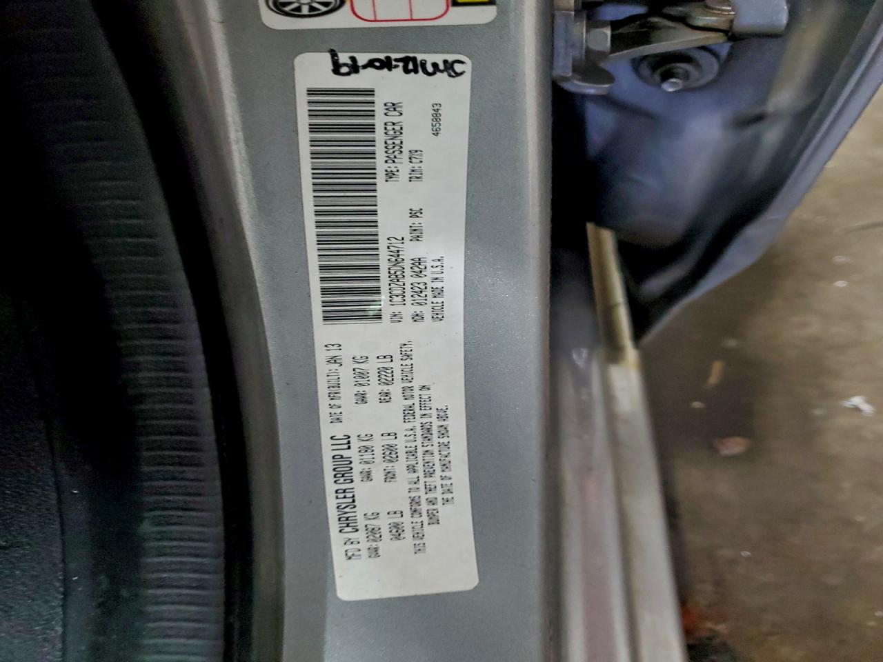 2013 Dodge Avenger Se VIN: 1C3CDZAB5DN644712 Lot: 94250445