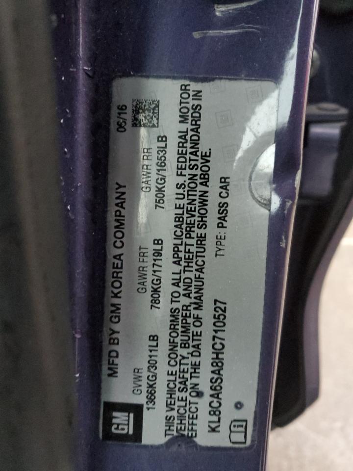 2017 Chevrolet Spark Ls VIN: KL8CA6SA8HC710527 Lot: 93340505