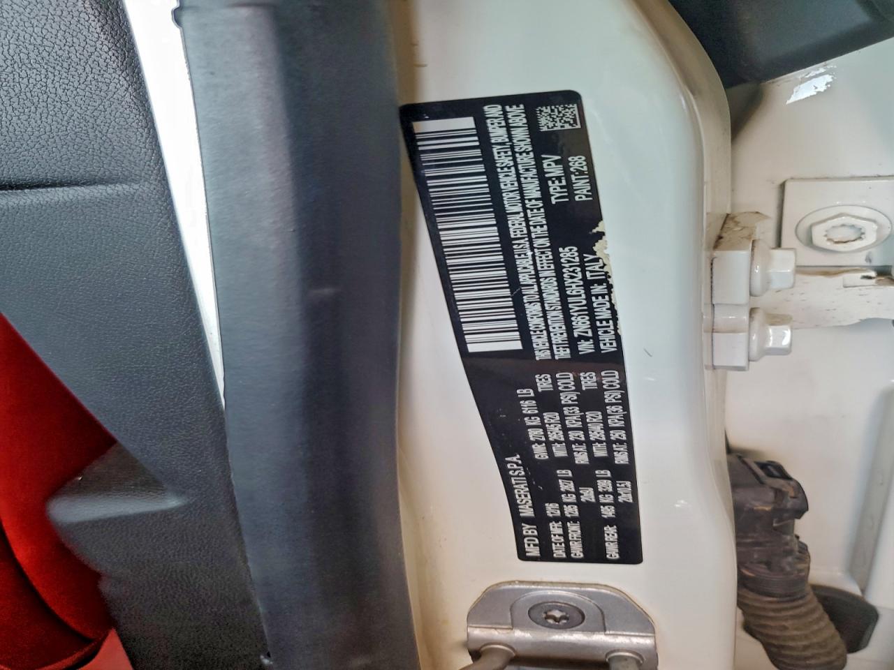 2017 Maserati Levante S Luxury VIN: ZN661YUL6HX231285 Lot: 94260335