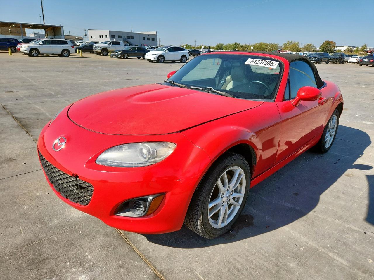 2009 Mazda Mx-5 Miata red cabrio gas JM1NC25FX90203397 photo #1