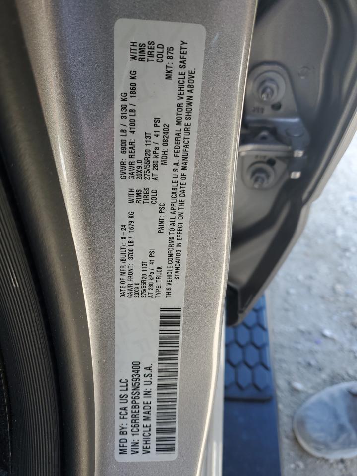 2025 Ram 1500 Big Horn/Lone Star VIN: 1C6RREBP6SN593400 Lot: 93841255