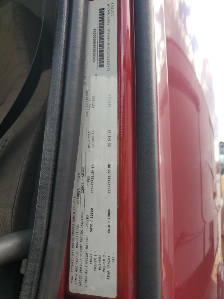 2016 Volvo Vnl Semi Truck VIN: 4V4NC9EH6GN952518 Lot: 91387105