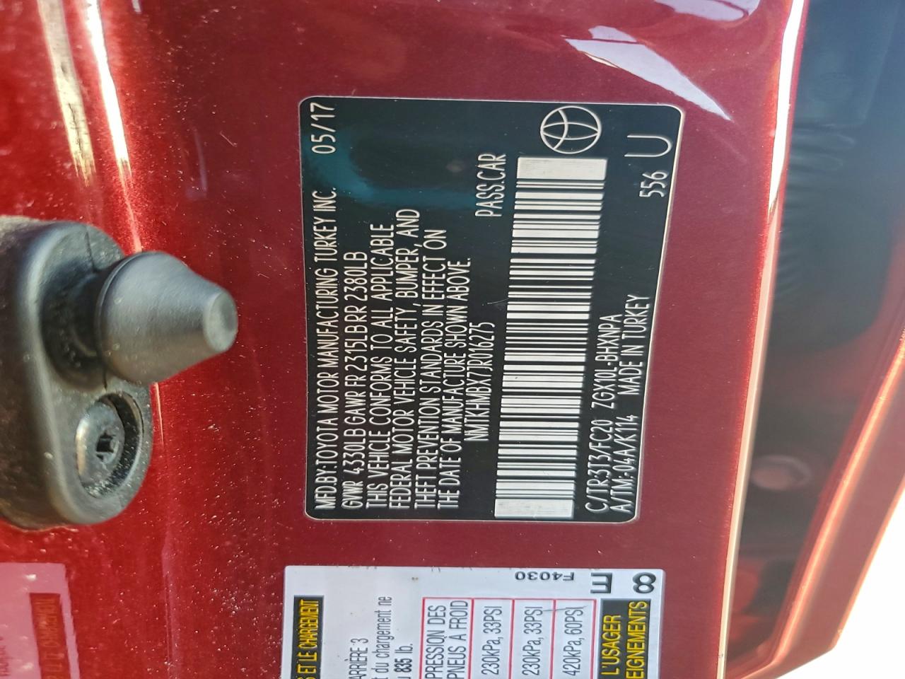 2018 Toyota C-Hr Xle VIN: NMTKHMBX7JR016275 Lot: 92095165