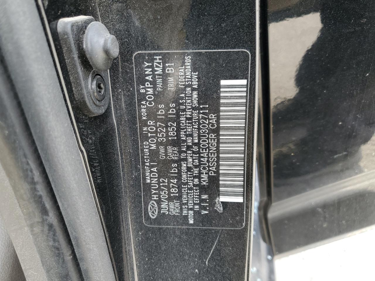 2013 Hyundai Accent Gls VIN: KMHCU4AE0DU302711 Lot: 92934115