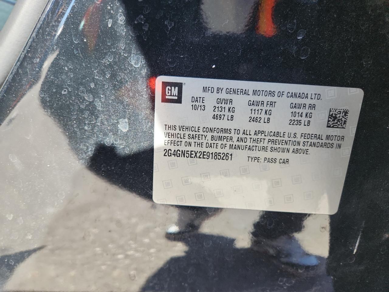 2014 Buick Regal Premium VIN: 2G4GN5EX2E9185261 Lot: 92393255