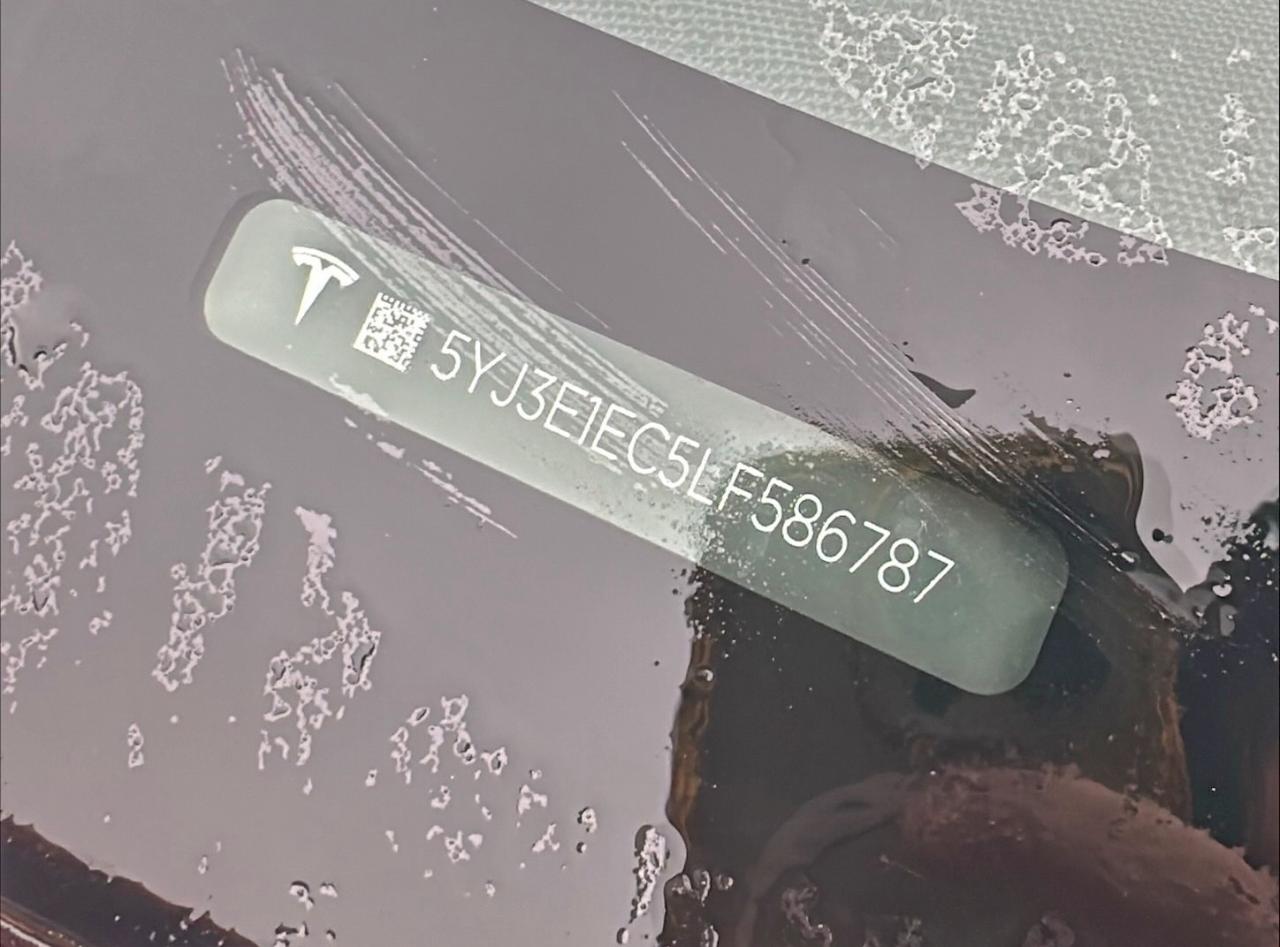 2020 Tesla Model 3 VIN: 5YJ3E1EC5LF586787 Lot: 65331035