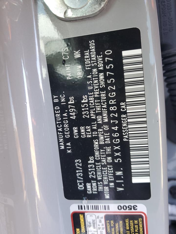 2024 Kia K5 Gt Line VIN: 5XXG64J28RG257570 Lot: 92058845