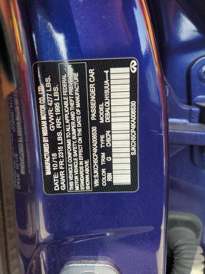 2019 Infiniti Qx30 Pure VIN: SJKCH5CP4KA008530 Lot: 92760645