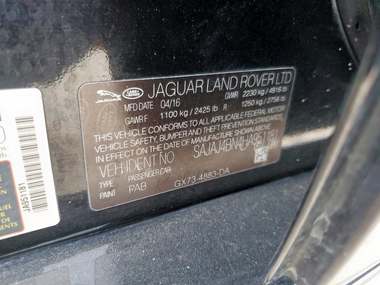 2017 Jaguar Xe Premium VIN: SAJAJ4BN4HA951181 Lot: 93557475