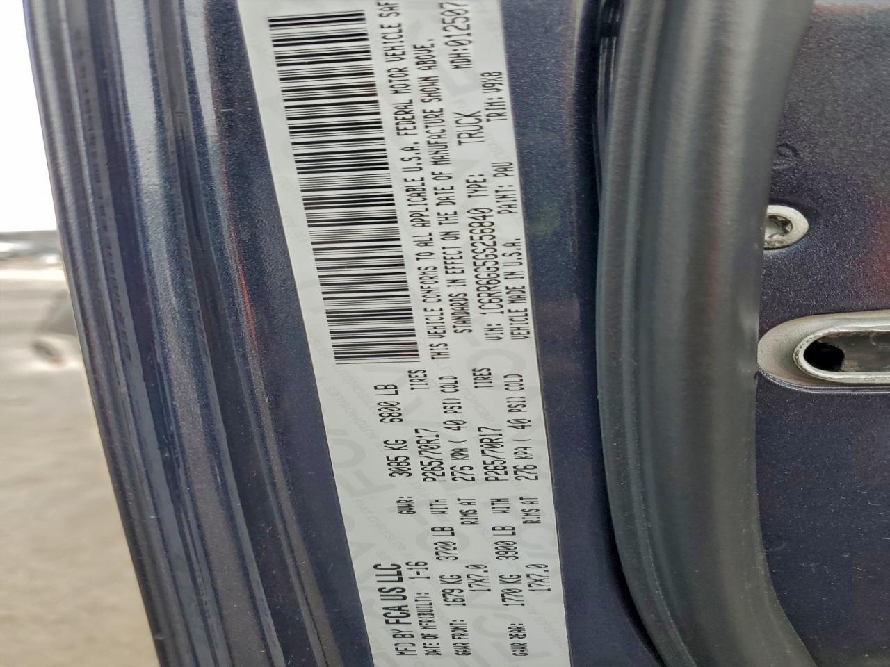 2013 Ram 1500 Slt VIN: 1C6RR6GG5GS256840 Lot: 94362785