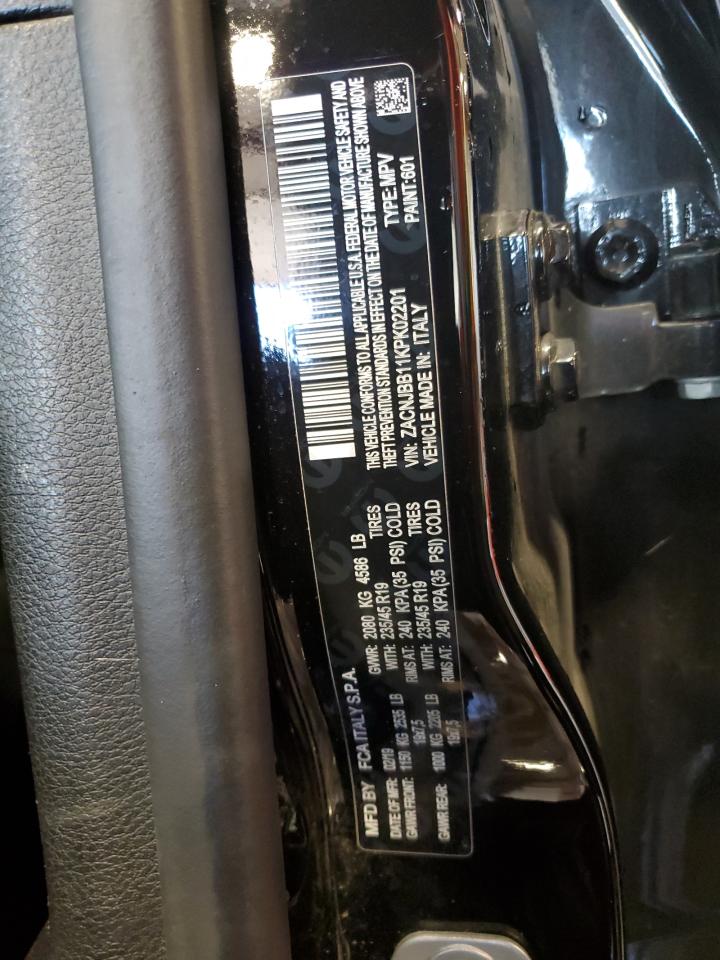 2019 Jeep Renegade Latitude VIN: ZACNJBB11KPK02201 Lot: 91531525