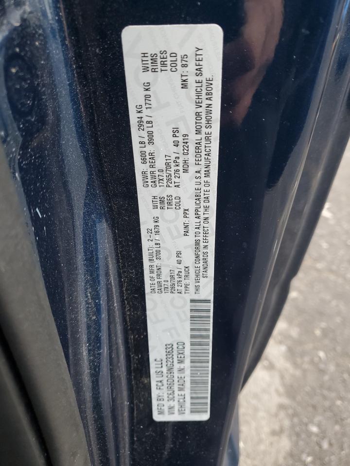 2022 Ram 1500 Classic Tradesman VIN: 3C6JR6DG9NG233633 Lot: 92860835