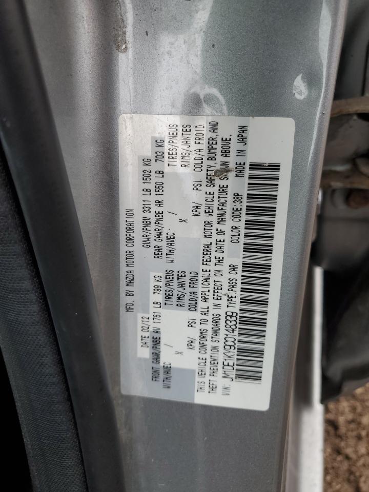 2012 Mazda Mazda2 VIN: JM1DE1KY9C0148339 Lot: 93643735