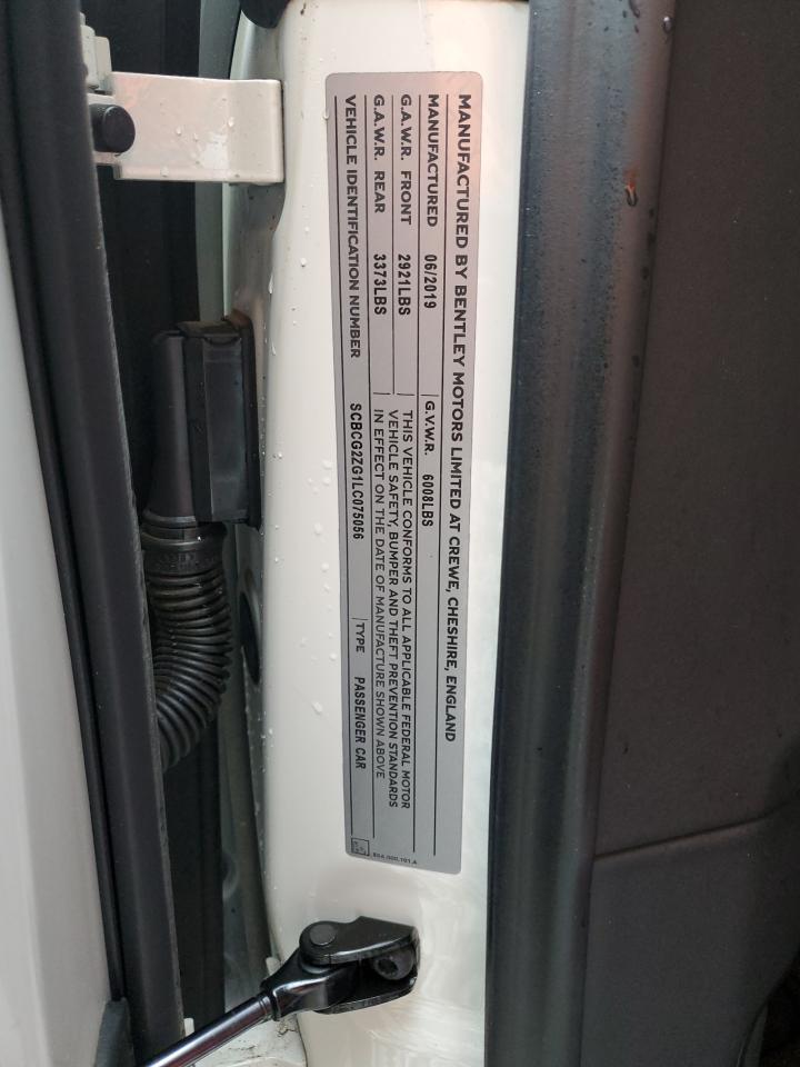 2020 Bentley Continental Gt VIN: SCBCG2ZG1LC075056 Lot: 91305665